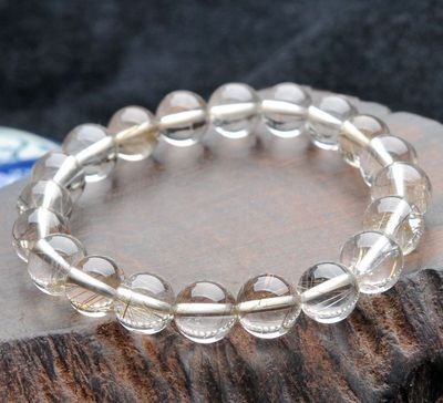 純天然9mm魔鬼發晶銀發手鏈Y81Y137 東海縣盛飾珠寶的匠心之作